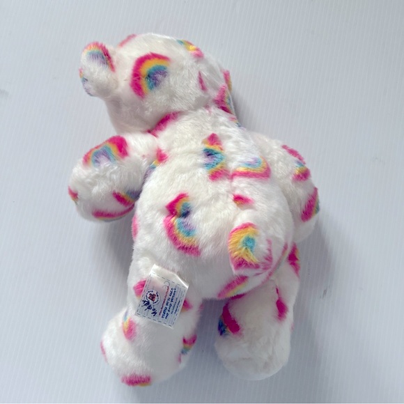 Build A Bear White Teddy Bear With Rainbows Summer Season Of Hugs Rainbow Plush - Picture 6 of 13